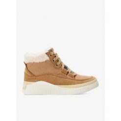 Buty outdoor damskie Sorel Out N About IV Mid Sneaker WP. Brązowe obuwie trekkingowe damskie Sorel, bez zapięcia. Za 332.99 zł.