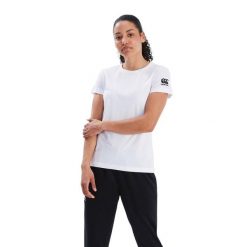 Koszulka damska Canterbury Club Uni. Białe bluzki damskie CANTERBURY, bez wzorów, sportowe, bez kołnierzyka, bez ramiączek. Za 219.50 zł.