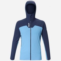 Kurtka softshell alpinistyczna męska MILLET Kamet Xcs Light Hoodie M. Niebieskie kurtki męskie Millet, na zimę, m, bez wzorów, z elastanu, z kapturem, trekkingowe. Za 419.00 zł.