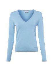 Liu Jo Collection Sweter z dzianiny Kobiety niebieski, XS. Niebieskie swetry nierozpinane damskie Liu Jo Collection, xs, bez wzorów, z dzianiny, eleganckie, bez kołnierzyka, bez ramiączek. Za 329.95 zł.