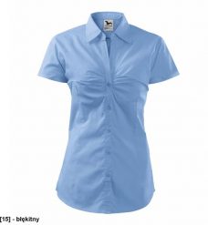Chic 214 - ADLER - Koszula damska, 120 g/m2, 100 % bawełna - błękitny M. Niebieskie koszule damskie MALFINI, m, bez wzorów, z bawełny, bez kołnierzyka, bez ramiączek. Za 86.24 zł.