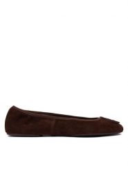 Tory Burch Baleriny Reva Travel Ballet 177247 Brązowy. Brązowe balerinki damskie Tory Burch, bez wzorów, ze skóry, bez obcasa, bez zapięcia. Za 1,329.00 zł.