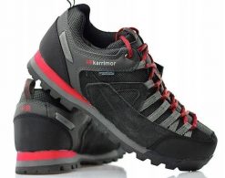 Buty trekkingowe męskie Karrimor Spike Low 3 K950. Czarne trekkingi męskie Karrimor, z materiału, bez zapięcia. Za 329.99 zł.
