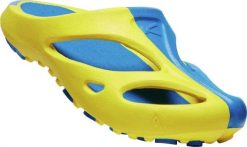 Klapki damskie Keen Shanti Yellow/Blue. Niebieskie klapki damskie 909, bez wzorów, bez obcasa, bez zapięcia. Za 287.99 zł.