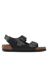 Birkenstock Sandały Milano Bs 0034193 Czarny. Czarne sandały damskie Birkenstock, bez wzorów, ze skóry, bez obcasa, na płaskiej podeszwie, bez zapięcia. Za 539.99 zł.