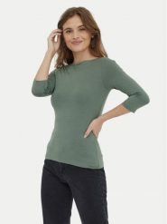 Vero Moda Bluzka Panda 10274133 Zielony Regular Fit. Zielone bluzki damskie Vero Moda, s, bez wzorów, bez kołnierzyka, bez ramiączek. Za 99.99 zł.