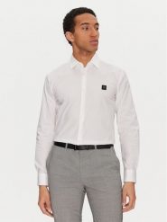 HUGO Koszula Ermo 50505315 Biały Slim Fit. Białe koszule męskie Hugo, m, bez wzorów, z bawełny, bez kołnierzyka, bez ramiączek. Za 339.99 zł.