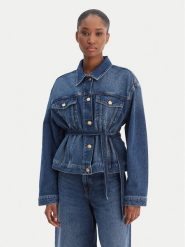 HUGO Kurtka jeansowa Gizzie 50553184 Niebieski Regular Fit. Niebieskie kurtki damskie Hugo, l, bez wzorów, z bawełny, bez kaptura. Za 899.99 zł.