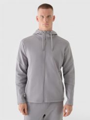 4F Bluza dresowa rozpinana z kapturem męska 4F x Robert Lewandowski - szara L. Szare bluzy męskie 4F, l, bez wzorów, z bawełny, z kapturem. W wyprzedaży za 119.99 zł.