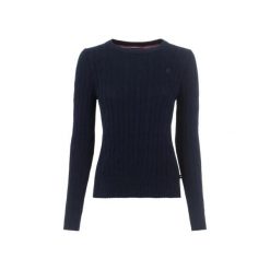Damski sweter z okrągłym dekoltem Cavallo Bobbi. Czarne swetry nierozpinane damskie CAVALLO, bez wzorów, prążkowane, klasyczne, bez kołnierzyka, bez ramiączek. Za 347.00 zł.