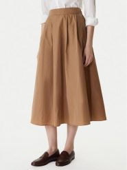 Marella Spódnica trapezowa Diva 2615101031 Brązowy Regular Fit. Brązowe spódnice damskie Marella, bez wzorów, z syntetyku, trapezowe. Za 589.99 zł.