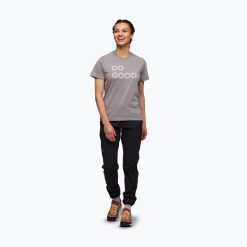 Koszulka damska Cotopaxi Do Good. Szare bluzki damskie Cotopaxi, bez wzorów, bez kołnierzyka, bez ramiączek. Za 179.99 zł.