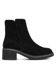 Clara Barson Botki CEO-LM13355-X06 Czarny. Czarne botki damskie Clara Barson, bez wzorów, z materiału, bez obcasa, na płaskiej podeszwie, bez zapięcia. Za 159.99 zł.