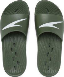 Speedo Klapki Basenowe Męskie Speedo Slide Dark Green R.39. Zielone klapki męskie Speedo, bez wzorów, bez zapięcia. Za 95.48 zł.