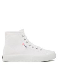 Superga Trampki 2696 Stripe S112I9W Biały. Białe trampki i tenisówki damskie Superga, bez wzorów, z materiału, bez zapięcia. Za 379.99 zł.