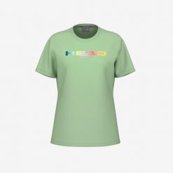 Koszulka damska Head Rainbow. Niebieskie bluzki damskie Head, l, bez wzorów, sportowe, bez kołnierzyka, bez ramiączek. W wyprzedaży za 153.00 zł.