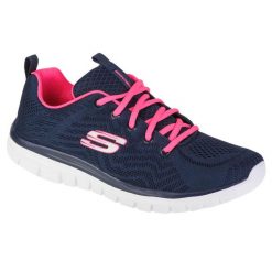 Buty do chodzenia damskie Skechers Graceful Get Connected. Niebieskie obuwie sportowe damskie Skechers, bez wzorów, z materiału, bez zapięcia, do biegania, Skechers Sport. Za 237.99 zł.
