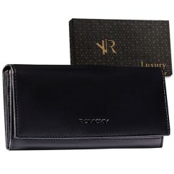 Portfel skórzany Rovicky R-RD-35-GCL Black czarny. Czarne portfele damskie ROVICKY, ze skóry. Za 79.00 zł.