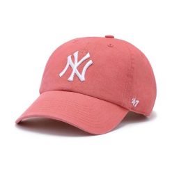 New York Yankees Clean Up Lifestyle Czapka baseballowa - Regulowana - Island Red. Czerwone czapki damskie 47 Brand, bez wzorów, z bawełny. Za 159.62 zł.