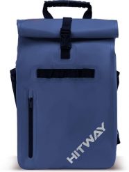 Wodoodporna torba rowerowa na bagażnik 29L, składana, regulowane klipsy. Zielone torby na laptopa damskie HITWAY, bez wzorów, z materiału. Za 215.99 zł.