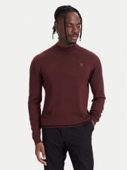 KARL LAGERFELD Golf 655002 564399 Bordowy Regular Fit. Czerwone swetry męskie KARL LAGERFELD, m, bez wzorów, z wełny, bez kołnierzyka, bez ramiączek. Za 569.99 zł.