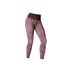 Legginsy dwustronne do dynamicznej jogi. Czerwone legginsy damskie DOMYOS, bez wzorów, z elastanu. W wyprzedaży za 94.99 zł.