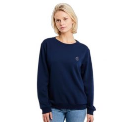 Bluza damska Protest Prtmahia. Niebieskie bluzy damskie Protest, m, z aplikacjami, z bawełny, bez ramiączek, bez kaptura. Za 239.99 zł.