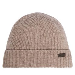 Czapka Barbour. Brązowe czapki męskie Barbour, na zimę, bez wzorów. Za 244.99 zł.
