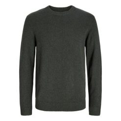 Sweter Jack & Jones Lambs peat twist. Białe swetry męskie Jack&Jones, bez wzorów, bez kołnierzyka, bez ramiączek. Za 296.06 zł.