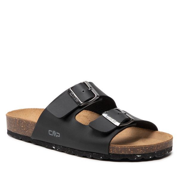 Klapki CMP. Czarne klapki damskie CMP, bez wzorów, bez obcasa, bez zapięcia. Za 112.99 zł.