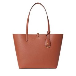 Torebka LAUREN RALPH LAUREN. Brązowe shopperki damskie Lauren Ralph Lauren, bez wzorów, bez dodatków. Za 989.99 zł.