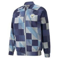 Męska kurtka Puma Manchester City Prematch, szara. Szare kurtki męskie Puma, m, bez wzorów, z materiału, klasyczne, bez kaptura. Za 321.99 zł.