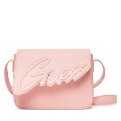 Torebka Guess. Czerwone listonoszki damskie Guess, z aplikacjami, bez dodatków. Za 189.99 zł.