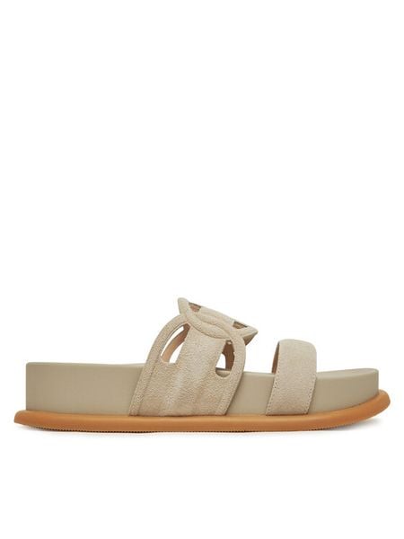 Liu Jo Klapki SA5125 PX002 Beżowy. Brązowe klapki damskie Liu Jo, bez wzorów, ze skóry, bez obcasa, bez zapięcia. Za 489.99 zł.