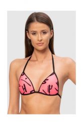 MOSCHINO Różowa góra od bikini w litery. Czerwone bikini MOSCHINO, s, bez wzorów. W wyprzedaży za 249.99 zł.