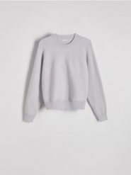 Sweter regular z wiskozą - jasnoszary. Szare swetry nierozpinane damskie Reserved, l, bez wzorów, z dzianiny, bez kołnierzyka, bez ramiączek. W wyprzedaży za 49.99 zł.