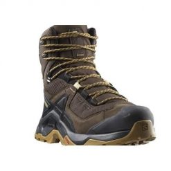 Buty trekkingowe męskie Salomon quest element gore-tex. Zielone buty zimowe męskie Salomon, bez wzorów, z gore-texu, za kostkę, bez obcasa, bez zapięcia. Za 799.00 zł.