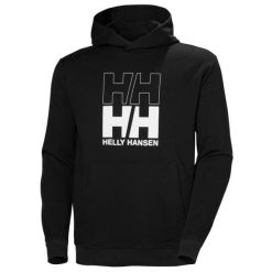 Bluza Helly Hansen Core Graphic. Czarne bluzy męskie Helly Hansen, m, bez wzorów, casualowe, bez ramiączek, z kapturem. Za 357.40 zł.