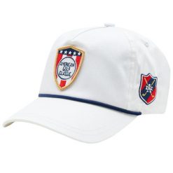 Czapka z daszkiem męska Lightweight Rope American Golf Classic Cap. Białe swetry męskie AMERICAN CLASSIC, m, bez wzorów, z bawełny, sportowe, bez kołnierzyka, bez ramiączek. Za 99.99 zł.