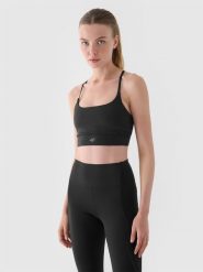 4F Biustonosz treningowy z niskim wsparciem - szary XL. Szare bielizna sportowa damska 4F, xl, bez wzorów, z dzianiny. W wyprzedaży za 59.99 zł.