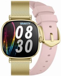 Smartwatch Gravity GT32-1 Złoty. Żółte zegarki smartwatch Gravity, bez wzorów. Za 175.62 zł.