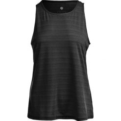 Damski tank top Athlecia Mota. Czarne topy damskie Athlecia, bez wzorów, sportowe, bez kołnierzyka, bez ramiączek. Za 124.50 zł.