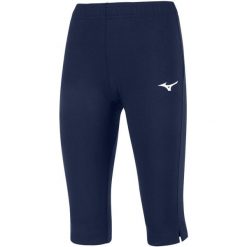 Legginsy damskie Mizuno High-Kyu Capri. Niebieskie legginsy damskie Mizuno, bez wzorów. Za 161.00 zł.