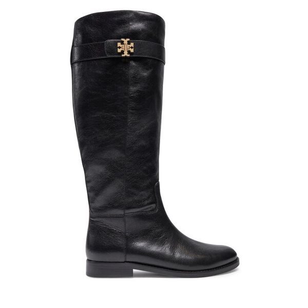 Kozaki Tory Burch. Czarne kozaki damskie Tory Burch, bez wzorów, bez obcasa, na płaskiej podeszwie, bez zapięcia. Za 2,069.00 zł.