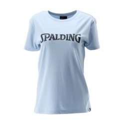 Koszulka damska Spalding Logo. Niebieskie koszulki sportowe damskie SPALDING, bez wzorów, bez ramiączek, do koszykówki. Za 183.00 zł.