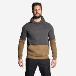 Sweter Solognac 500 camo. Brązowe swetry męskie SOLOGNAC, l, bez wzorów, z bawełny, sportowe, bez kołnierzyka, bez ramiączek. Za 169.99 zł.