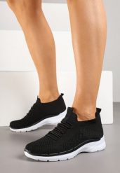 Czarne Buty Sportowe Sneakersy z Elastyczną Cholewką Tataliona. Czarne obuwie sportowe damskie Born2be, bez wzorów, bez zapięcia. Za 69.99 zł.