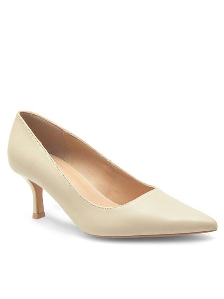 Lasocki Czółenka WFA2532-2Z Écru. Czółenka damskie Lasocki, bez wzorów, ze skóry, bez obcasa, bez zapięcia. Za 229.99 zł.