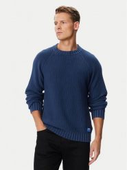 HUGO Sweter Sondye 50571274 Granatowy Oversize. Niebieskie swetry męskie Hugo, m, bez wzorów, z bawełny, bez kołnierzyka, bez ramiączek. Za 599.99 zł.