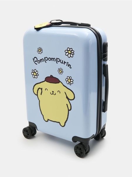 Walizka PomPomPurin - błękitny. Niebieskie walizki damskie Sinsay, bez wzorów. Za 149.99 zł.